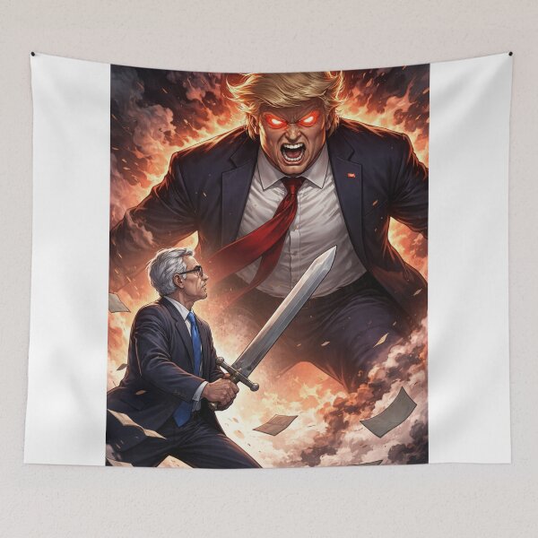 Item preview, Jerome Powell defending against Trump designed and sold by LavishFiends.