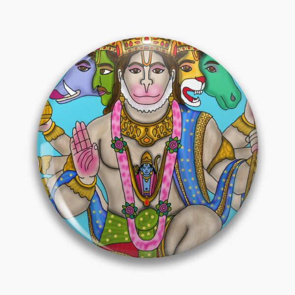 Item preview, Hanuman Art – Powerful Hindu Monkey God Illustration designed and sold by Harshit_Digital_Arts.