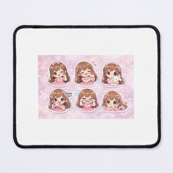 Item preview, Little Miss Pink Chibi Pack: Gaming, Baking, & Photography Stickers designed and sold by aisyamyra.