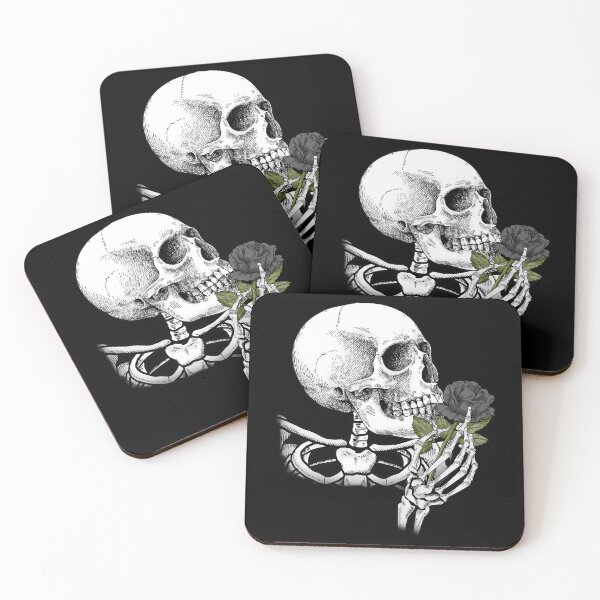 Item preview, Vintage Skeleton Holding Black Rose designed and sold by BetOova.
