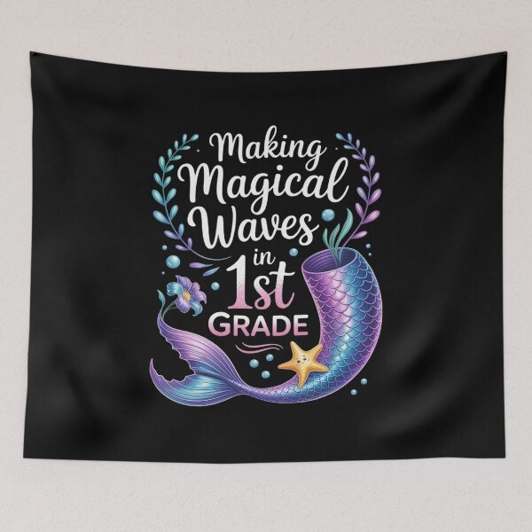Item preview, 1st Grade Cute Mermaid girls 1st day of back to school kids designed and sold by KristieRamsey.