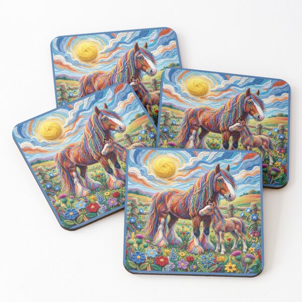 Item preview, Yarn Clydesdale Horse and Colt designed and sold by Tridentulus.