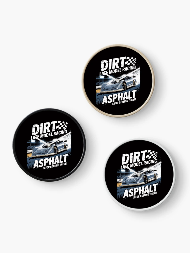 Thumbnail 3 of 4, Clock, Late Model Modified Dirt Track Racing Dirt Is For Racing designed and sold by HesterFoley.