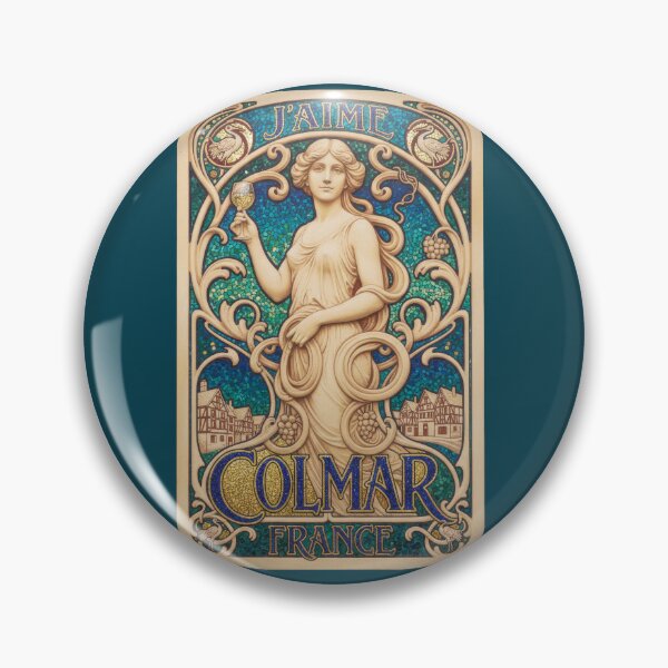 Item preview, Colmar France Alsace - Art Nouveau Mosaic Travel Poster designed and sold by FrancophileFun.