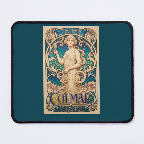 Item preview, Colmar France Alsace - Art Nouveau Mosaic Travel Poster designed and sold by FrancophileFun.