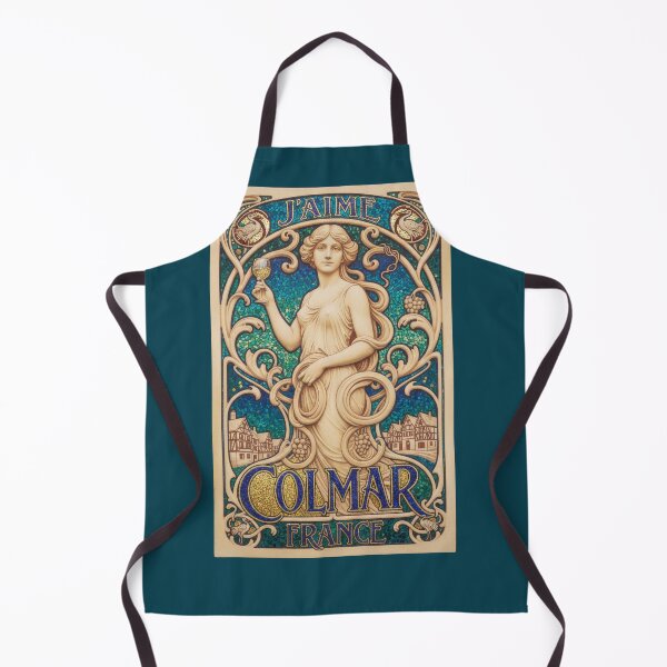 Item preview, Colmar France Alsace - Art Nouveau Mosaic Travel Poster designed and sold by FrancophileFun.