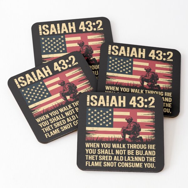 Item preview, Isaiah 43 2 US Flag Firefighter Thin Red Line Cross Men Dad designed and sold by HesterFoley.