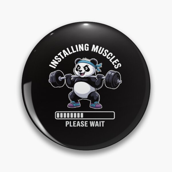 Item preview, Installing Muscles Please Wait Panda Weight Lifting Barbell designed and sold by HesterFoley.