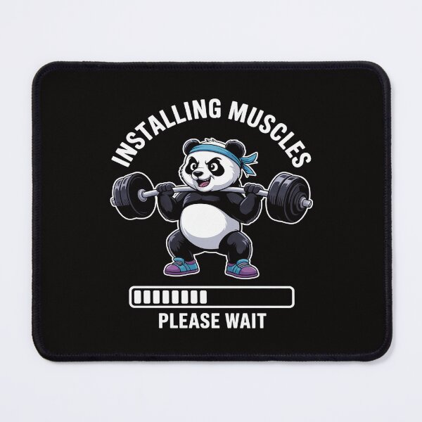Item preview, Installing Muscles Please Wait Panda Weight Lifting Barbell designed and sold by HesterFoley.