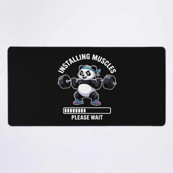 Item preview, Installing Muscles Please Wait Panda Weight Lifting Barbell designed and sold by HesterFoley.