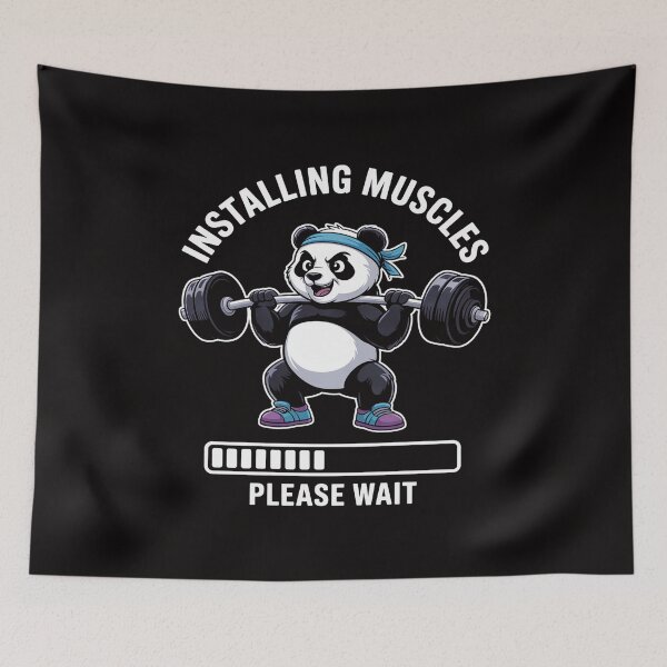 Item preview, Installing Muscles Please Wait Panda Weight Lifting Barbell designed and sold by HesterFoley.