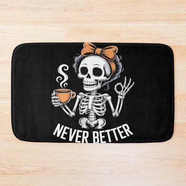 Item preview, Messy Bun Coffee Never Better Skeleton Women Coquette Bow designed and sold by Tatianamiobi.