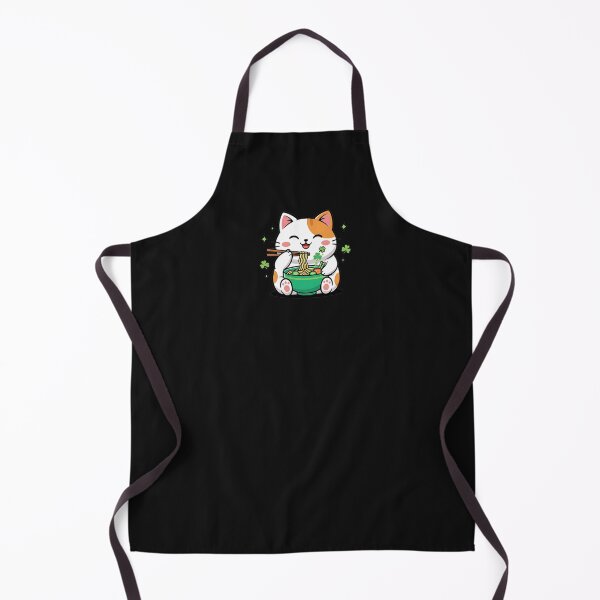 Item preview, Lucky Happy Ramen Cat – Japanese Shamrock Kawaii designed and sold by yaginoie.