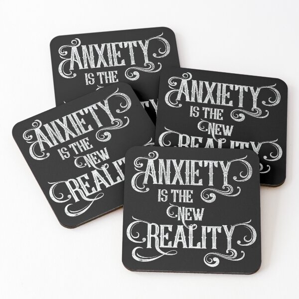 Item preview, Anxiety Is the New Reality – Modern Malaise Typography Art designed and sold by TeesbyDD.