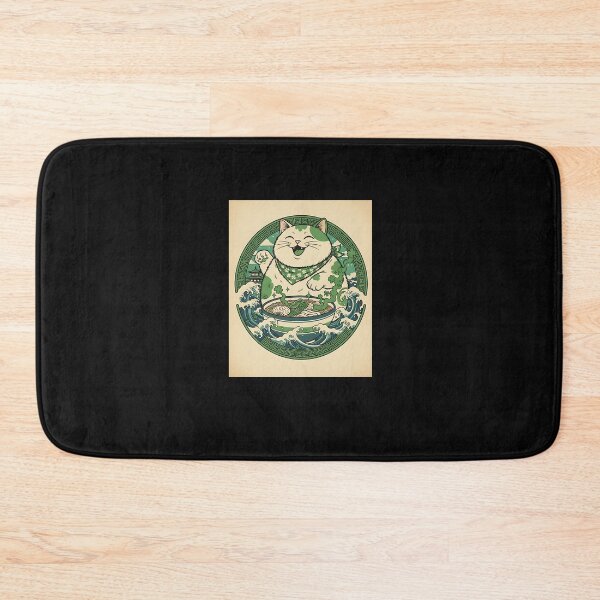 Item preview, Lucky Catzilla – Japanese Shamrock Kaiju Cat designed and sold by yaginoie.