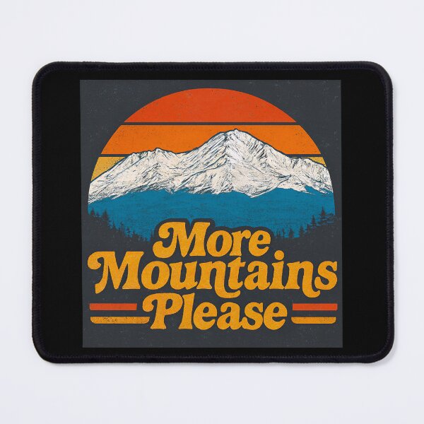 Item preview, More Mountains Please – Retro Mt Shasta Calling Sunset Outdoors Art  designed and sold by WilderRoads.