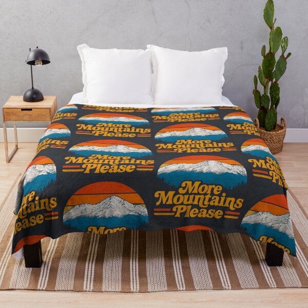 Item preview, More Mountains Please – Retro Mt Shasta Calling Sunset Outdoors Art designed and sold by WilderRoads.