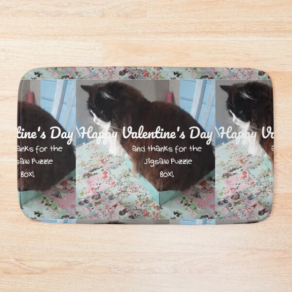 Item preview, Tuxedo Cat Funny Valentines Day Jigsaw Puzzle Design designed and sold by Sarah  Rajkotwala.