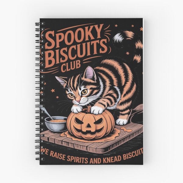Item preview, Spooky Biscuits Club We Raise Spirits and Knead Biscuits Cat designed and sold by lamsaoniutoi.