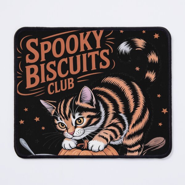 Item preview, Spooky Biscuits Club We Raise Spirits and Knead Biscuits Cat designed and sold by lamsaoniutoi.