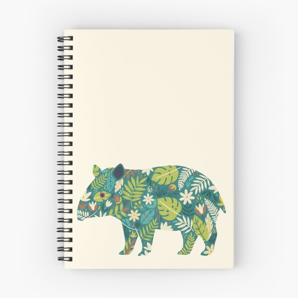 Item preview, Tapir with Tropical Foliage – Hope for Wildlife Scandinavian Folk Art by heidiannemorris © designed and sold by FOLK ART FUSION by heidiannemorris.