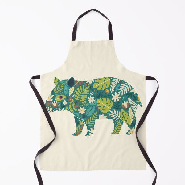 Item preview, Tapir with Tropical Foliage – Hope for Wildlife Scandinavian Folk Art by heidiannemorris © designed and sold by FOLK ART FUSION by heidiannemorris.
