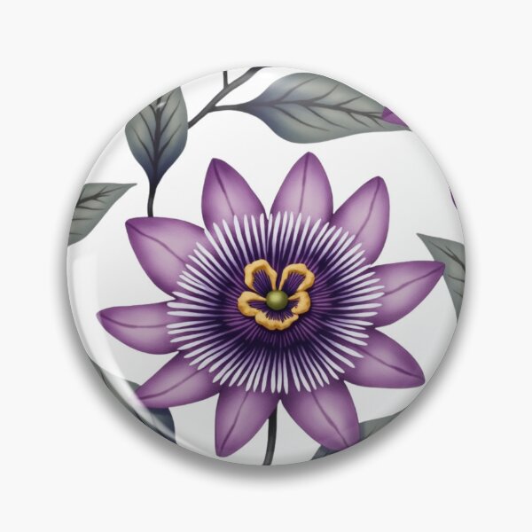 Item preview, Midnight Amethyst Bloom – Elegant Passionflower Pattern designed and sold by Dream Bloom Gallery.