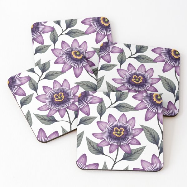 Item preview, Midnight Amethyst Bloom – Elegant Passionflower Pattern designed and sold by Oonward2021.