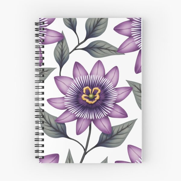 Item preview, Midnight Amethyst Bloom – Elegant Passionflower Pattern designed and sold by Dream Bloom Gallery.