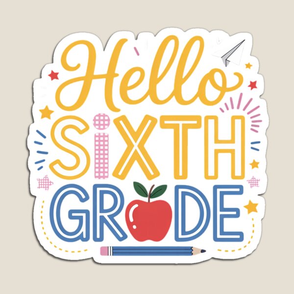 Item preview, Hello 6th Grade First Day Of School Back To School designed and sold by PattonJillian.