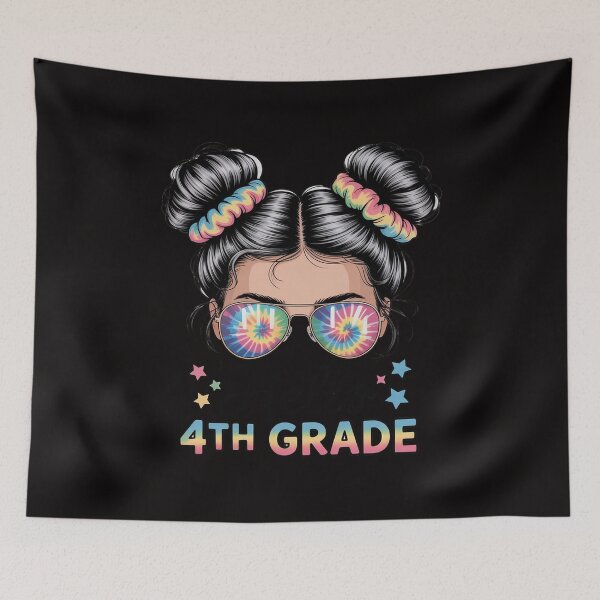 Item preview, Hello 4th Grade Messy Hair Bun Girl Back To School First Day designed and sold by PattonJillian.