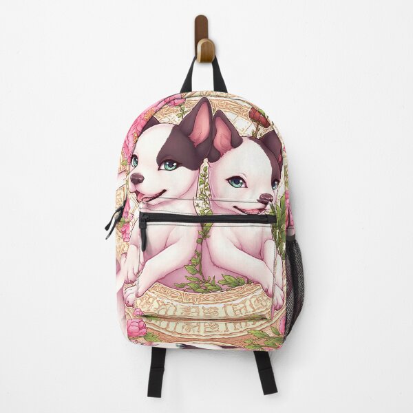 Item preview, Bull Terrier puppies among peony flowers. designed and sold by Natalia-Vlad.
