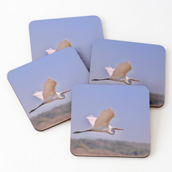 Item preview, Great Egret in Flight Over Open Wetlands designed and sold by Mandy-Sue.