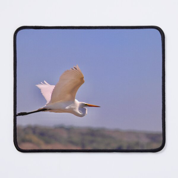 Item preview, Great Egret in Flight Over Open Wetlands designed and sold by Mandy-Sue.