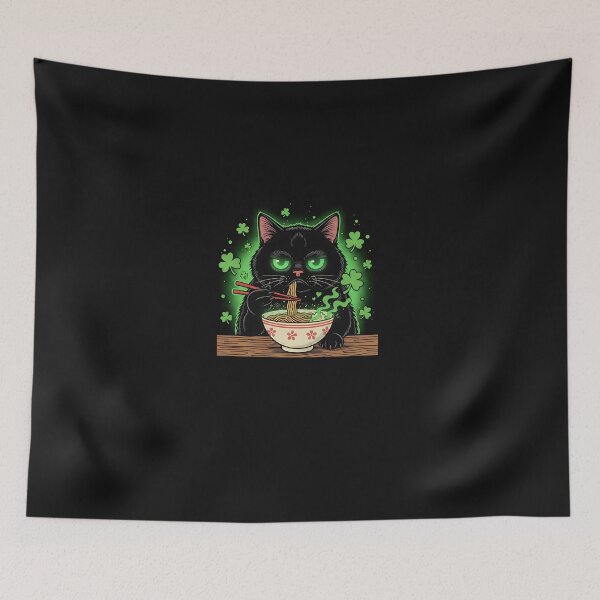 Item preview, Lucky Grumpy Ramen Cat designed and sold by yaginoie.