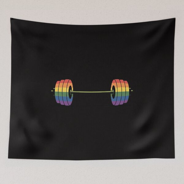 Artikelvorschau, Gay Pride Rainbow Barbell Gym entworfen und verkauft von rutimenta.