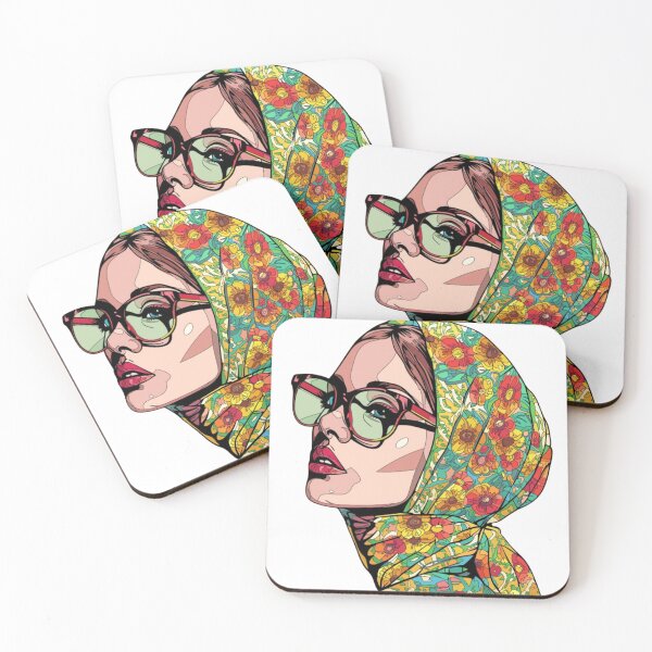 Item preview, Bold Floral Scarf Fashion Portrait designed and sold by Silrom.