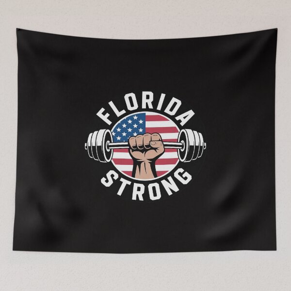 Item preview, Florida Strong - Barbell, Kettlebell and American flag designed and sold by rutimenta.