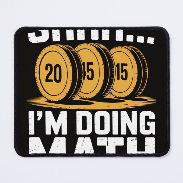 Item preview, Fitness Workout Shh I'm Doing Math Barbell designed and sold by rutimenta.