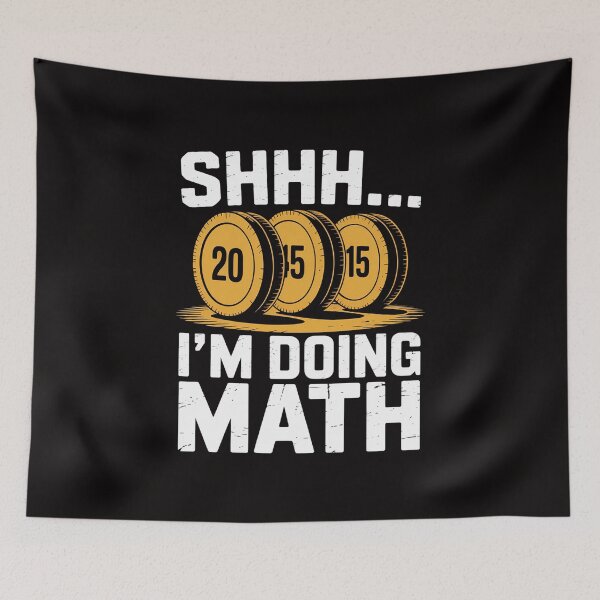 Item preview, Fitness Workout Shh I'm Doing Math Barbell designed and sold by rutimenta.