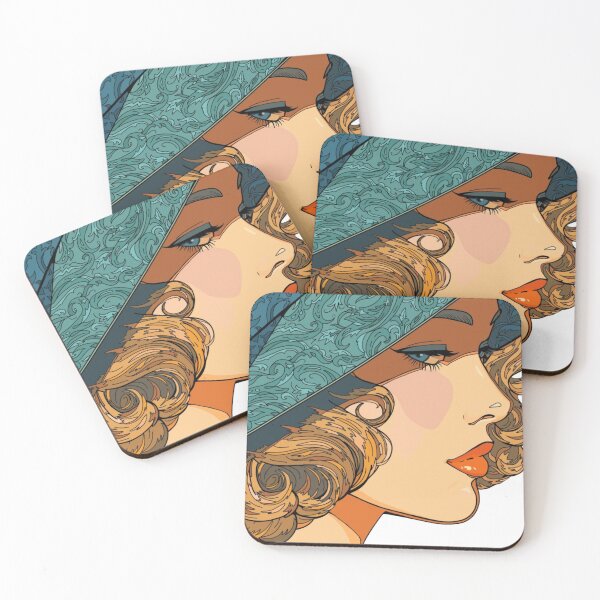 Item preview, Retro Editorial Woman Profile Illustration designed and sold by Silrom.