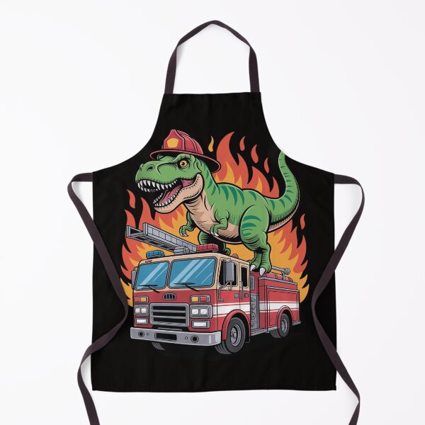 Item preview, Fireman T Rex Dinosaur Firefighter Hat and Firetruck designed and sold by rutimenta.