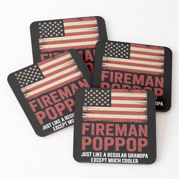 Item preview, Fireman Pop Pop USA Flag Proud Firefighter Grandfather Cool designed and sold by rutimenta.