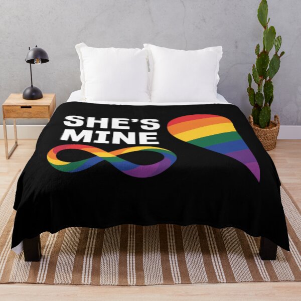 Item preview, im Hers shes Mine Pride Lesbian Couples LGBTQ designed and sold by Morphologiona.
