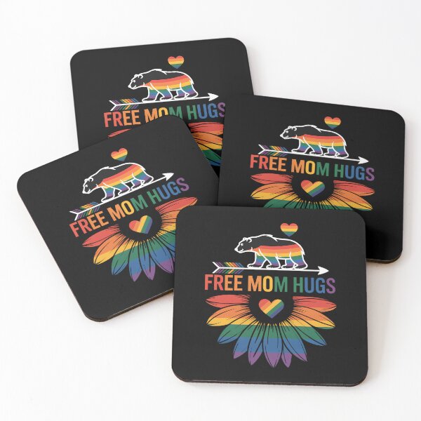 Item preview, LGBTQ Pride Mama Bear Free Mom Hugs LGBT Proud Rainbow Ally designed and sold by Morphologiona.