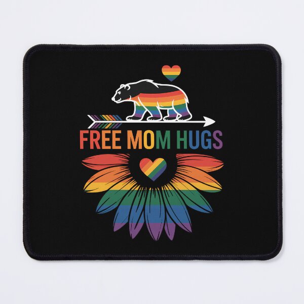 Item preview, LGBTQ Pride Mama Bear Free Mom Hugs LGBT Proud Rainbow Ally designed and sold by Morphologiona.