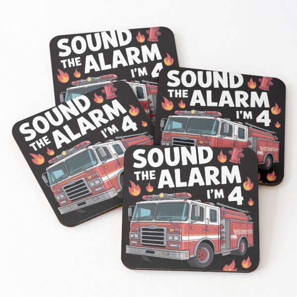 Item preview, Fire Truck 4th Birthday Boy Firefighter 4 Year Old designed and sold by rutimenta.