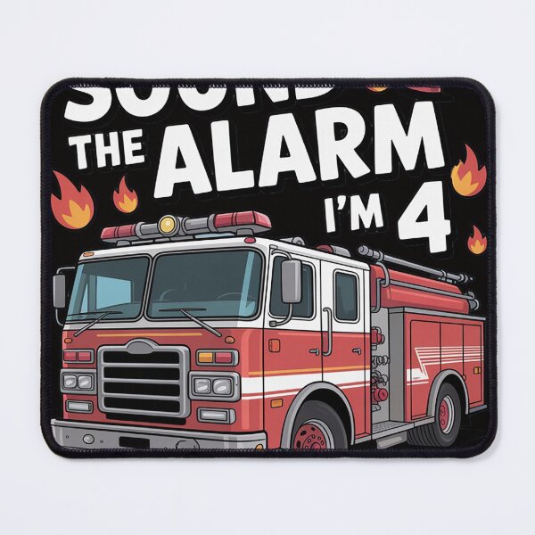 Item preview, Fire Truck 4th Birthday Boy Firefighter 4 Year Old designed and sold by rutimenta.