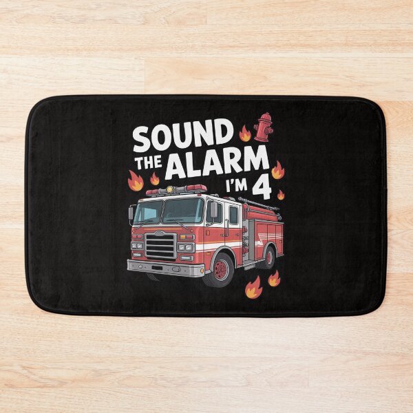 Item preview, Fire Truck 4th Birthday Boy Firefighter 4 Year Old designed and sold by rutimenta.