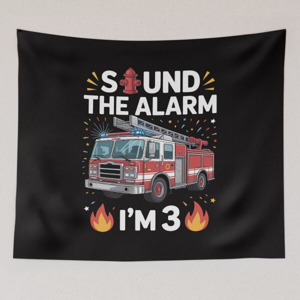 Item preview, Fire Truck 3rd Birthday Boy Firefighter 3 Year Old designed and sold by rutimenta.
